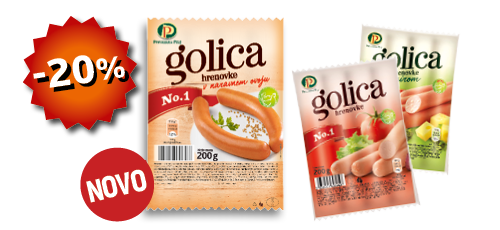 Golica hrenovke 20procentov