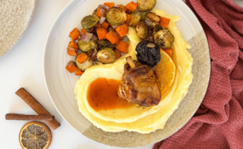 Bozicne krace s pirejem in peceno zelenjavo6