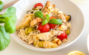 Pecen mediteranski riz s piscancem4